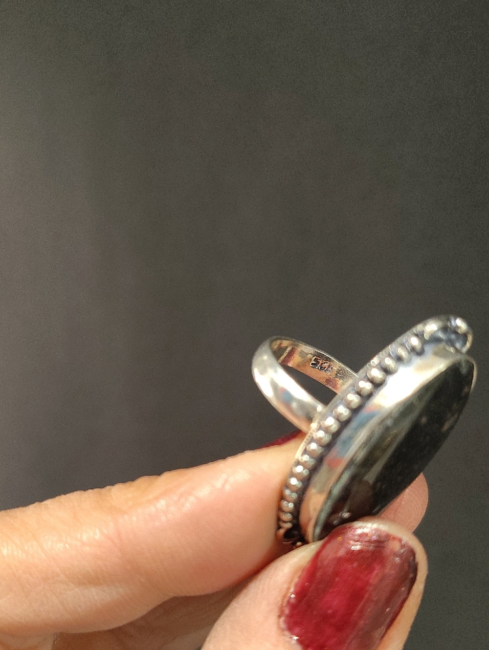 Coppernite Gemstone Ring 925 Silver - Size 6 - Picture 8 of 8